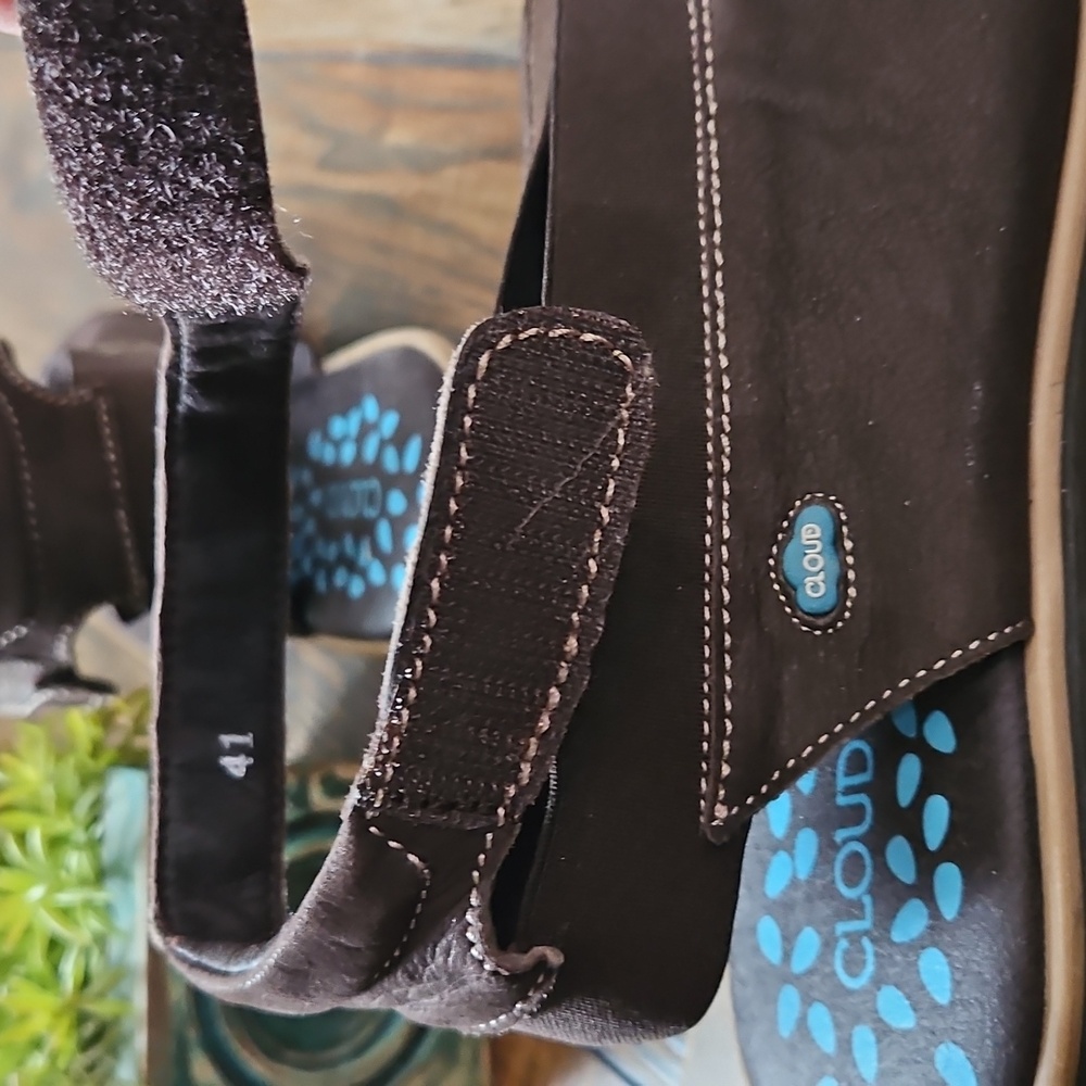 Cloud Women's Brown Leather Sandals, Made In Portugal. Size 41. - Picture 3 of 10